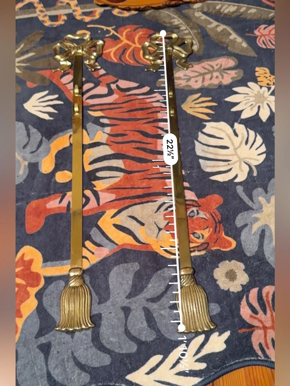 Vintage CBK Ltd. Solid Brass Bow Wall Mount Brackets Pair 1989 Hollywood Regency